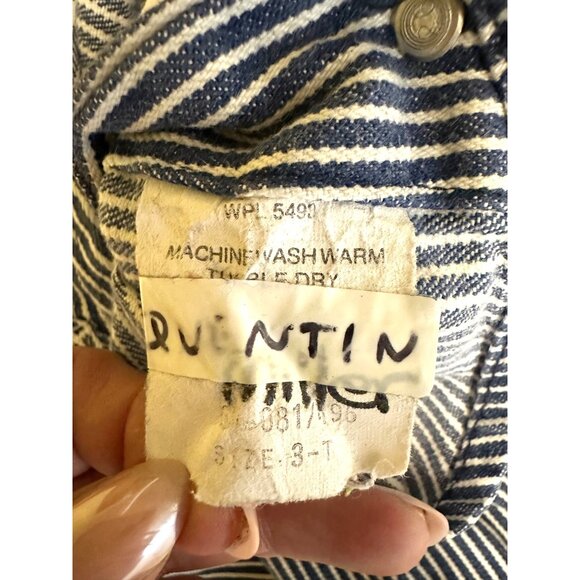 Vintage Washington Dee Cee Toddler Overalls 3T Railroad Stripe USA Made - Picture 5 of 5